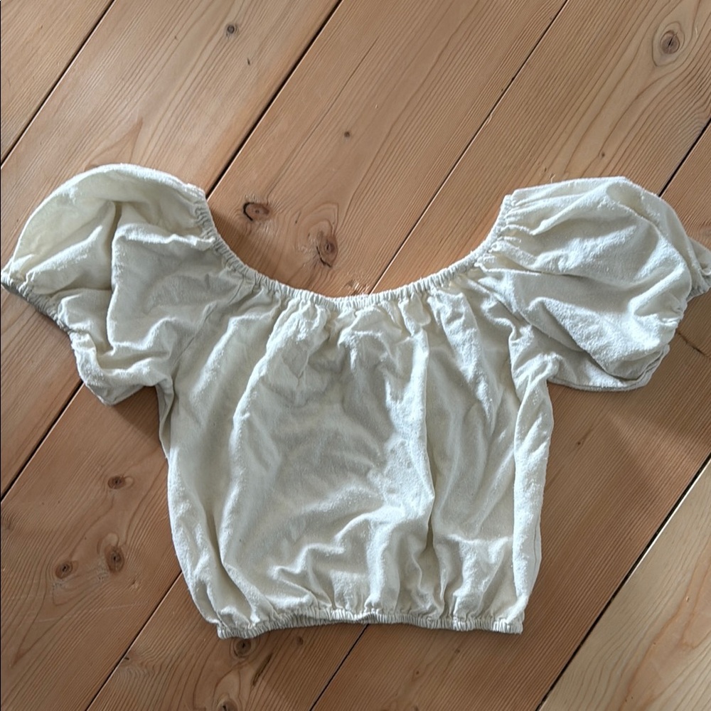 Honeydove Vintage Cream Puff Sleeve Top